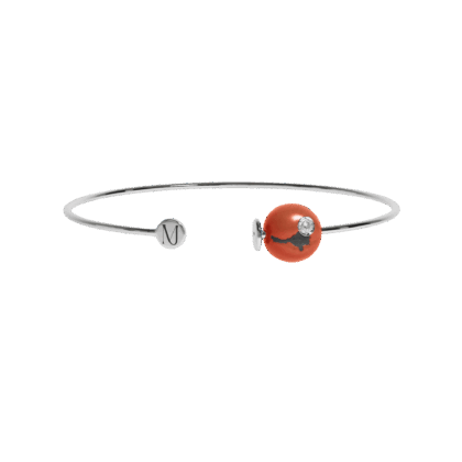 Jonc or blanc, "Muse Hermès" Orange