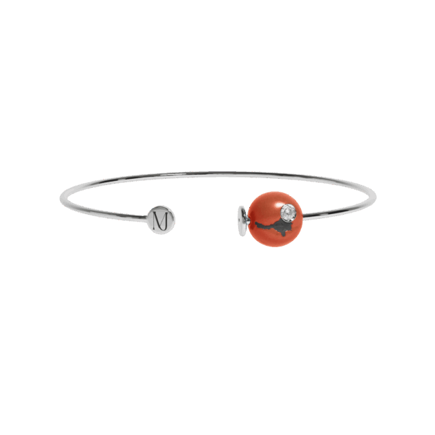 Jonc or blanc, "Muse Hermès" Orange