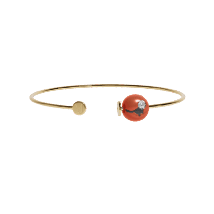 Jonc or jaune, "Muse Hermès" Orange