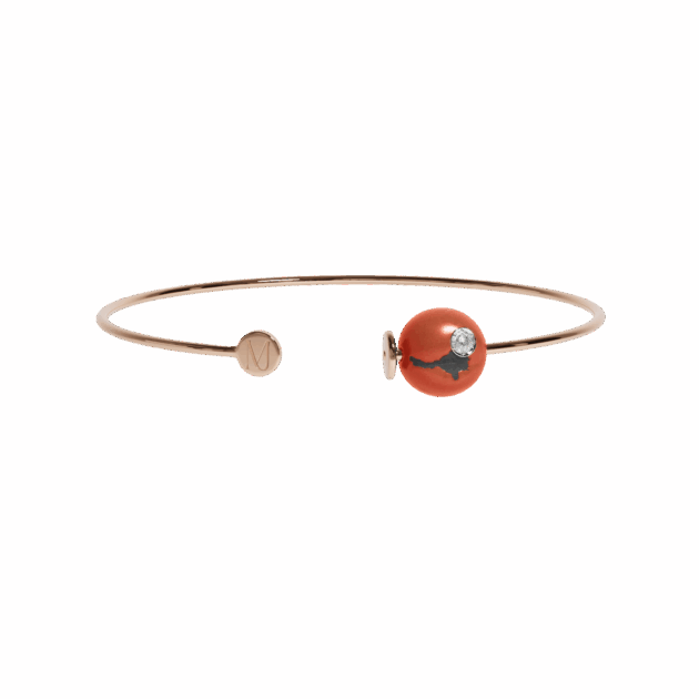 Jonc or rose, "Muse Hermès" Orange