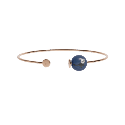 Jonc or rose, "Muse Nyx" Bleu marine